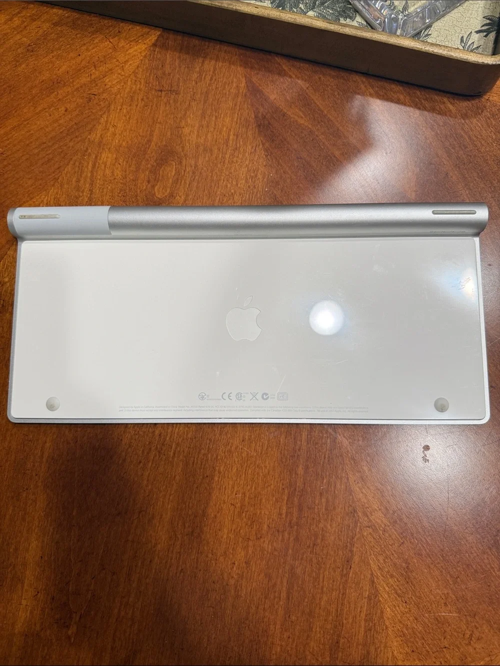 Apple White Wireless Keyboard with Silver Trackpad